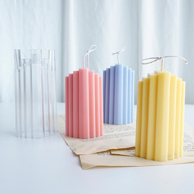 DIY Candle Plastic Mold Iceberg Trapezoidal Buildings Blocks Mould Tool