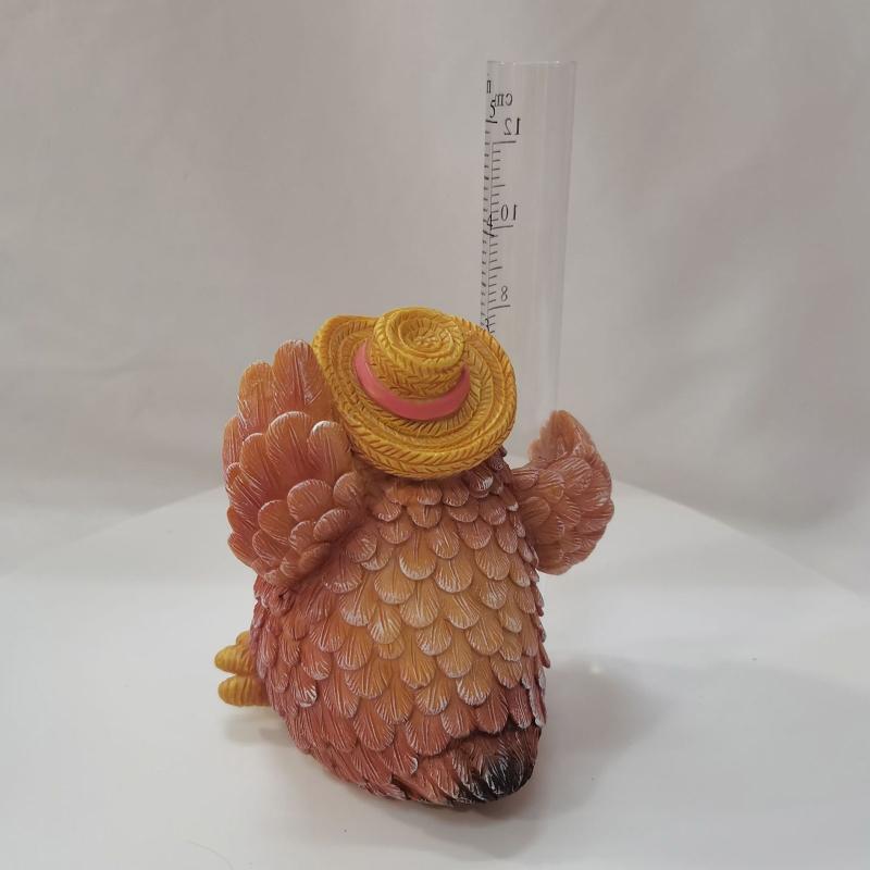 Garden Statues Owl Rain Gauge Outdoor Garden Decor Decorative Sculpture For Kids