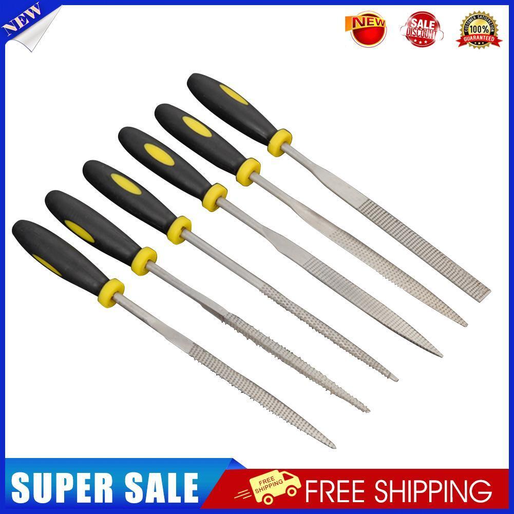 6pcs 140mm Metal Filing Rasp Needle File Wood Carving Tool Woodworking File
