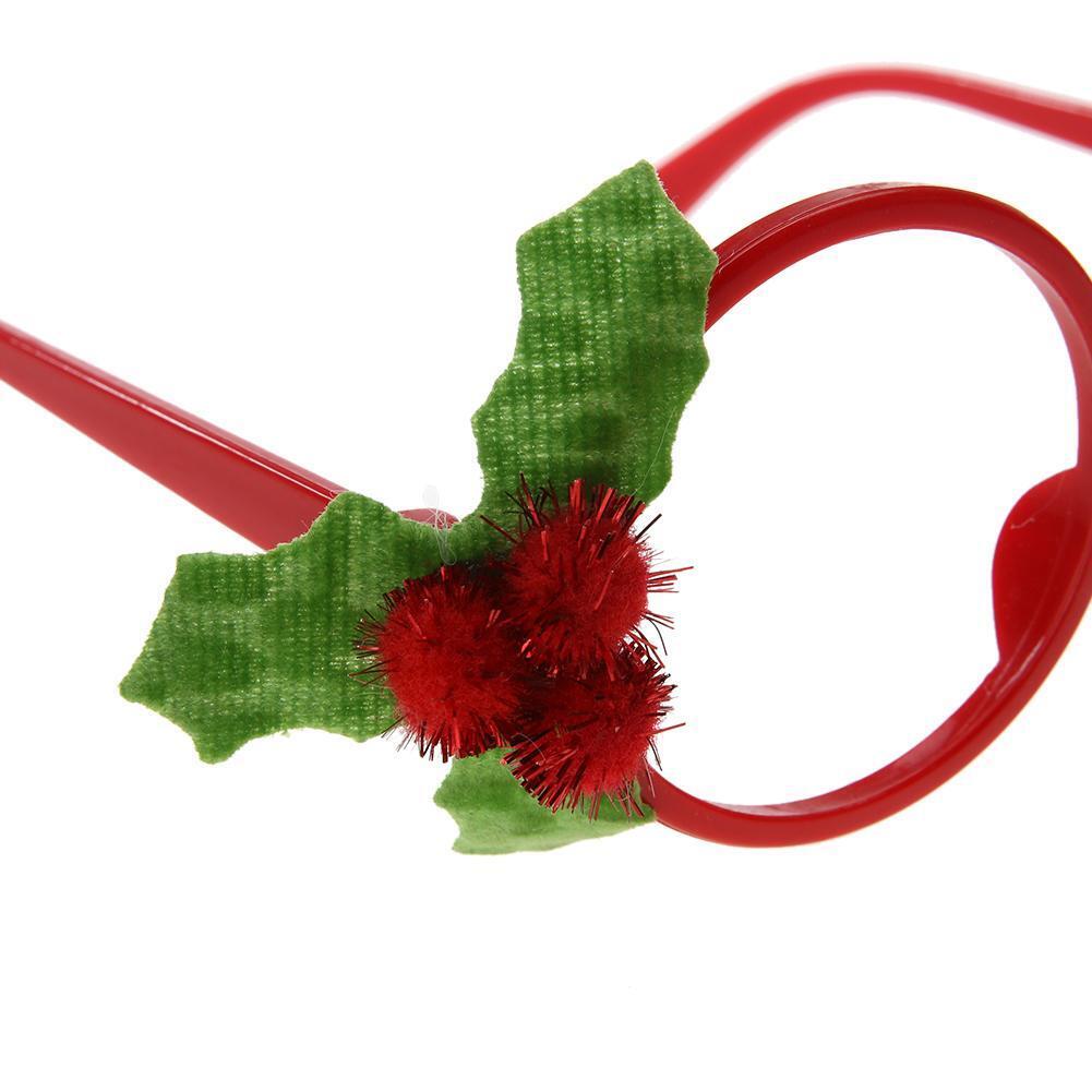 Christmas Sunglass Eyeglass Costume Eye Frame Party Decor(Santa Claus)