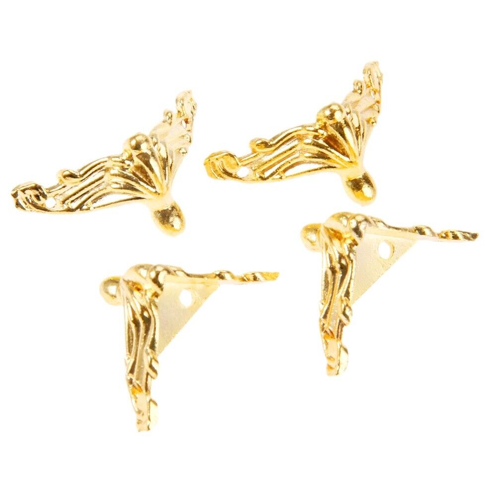 Zinc Alloy Jewelry Chest Wood Box Feet Leg Corner Protector Guard Decorative