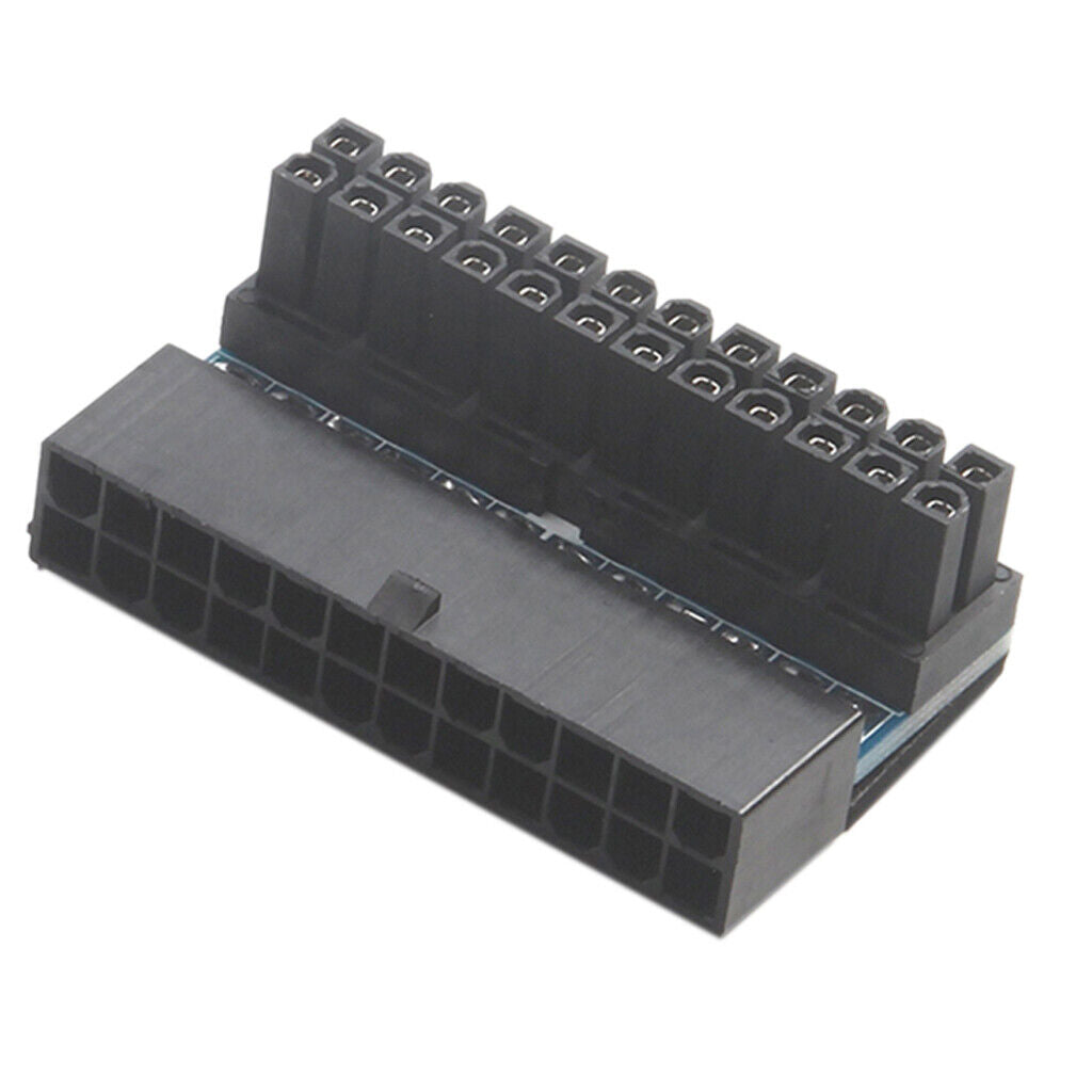 1Pcs ATX 24P Female to 24p Male 90 ° Angle Converter for Desktop PC