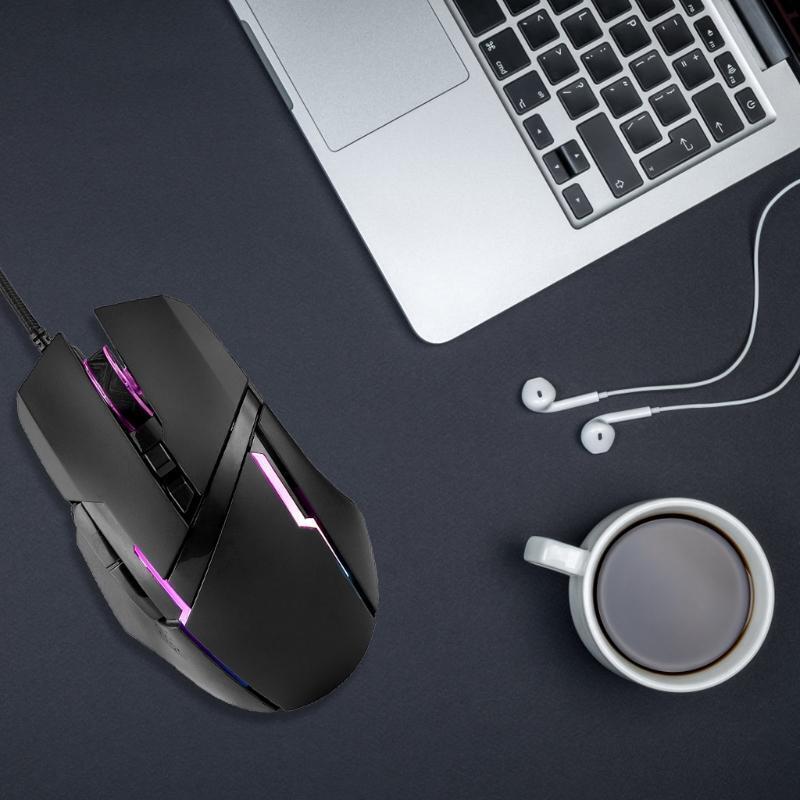 RGB Wired Gaming Mouse Three Gears DPI Adjustable with Colorful Breathing Light