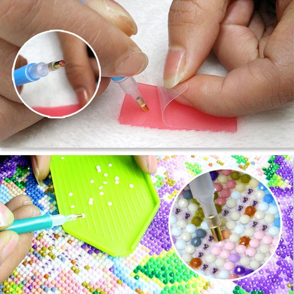 House 5D DIY Round Rhinestone Embroidery Kits Needlework Set Cross Stitch