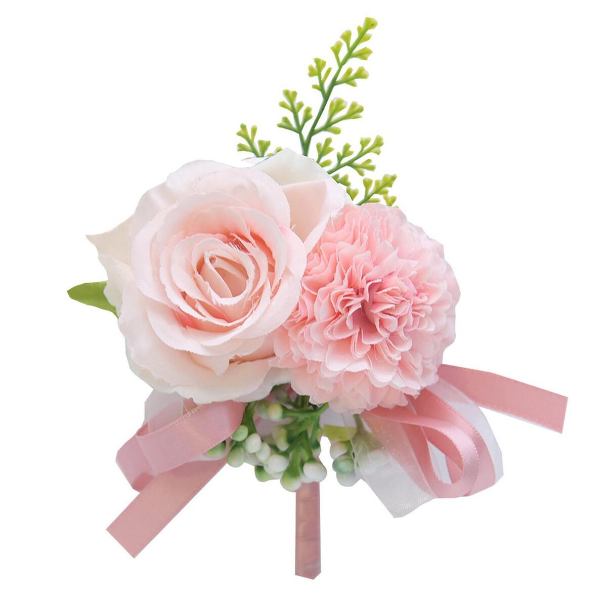 2pcs Wrist Boutonniere Wedding Bridal Bouquet Party Decoration Decoration