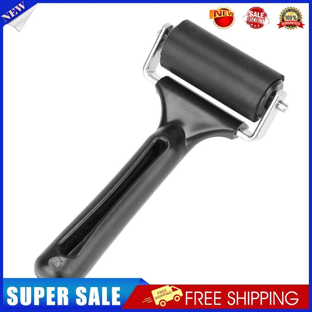 Black Rubber Roller Brush Rubber Roller DIY Painting Craft Tools(6cm)