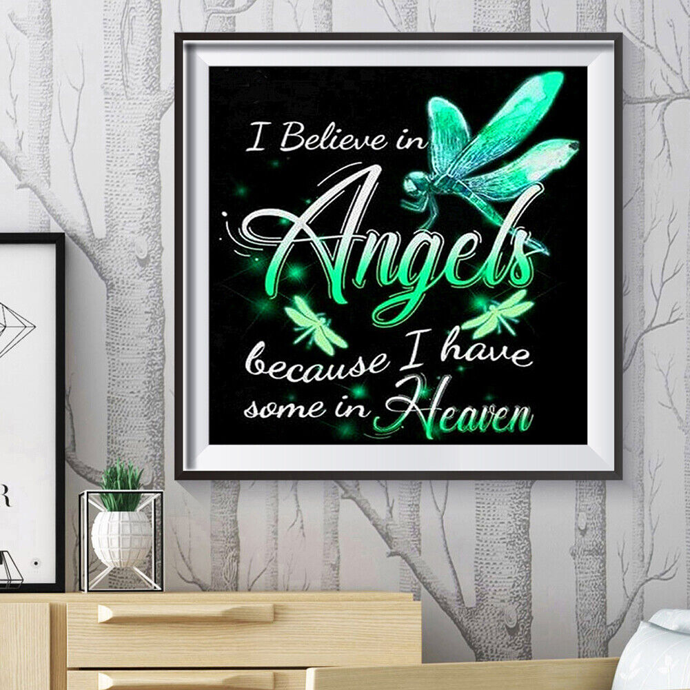 Letter Angel Full Drill Diamond Painting Kit DIY Rhinestone Mosaic Picture