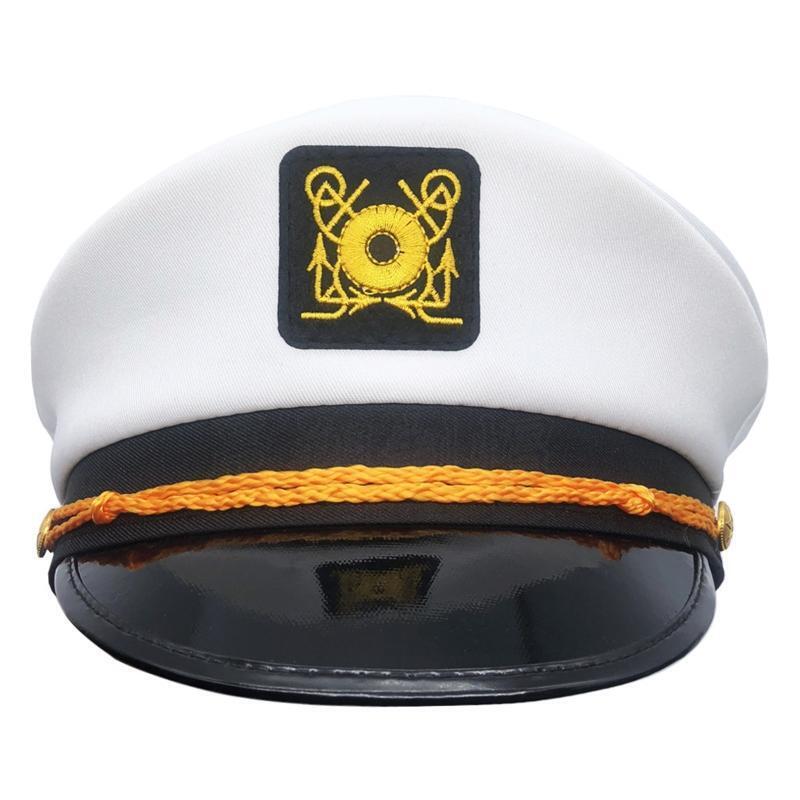 Adjustable Yacht Captain Hat Sailor Captain Costume Navy Marine Hat Sailor Cap