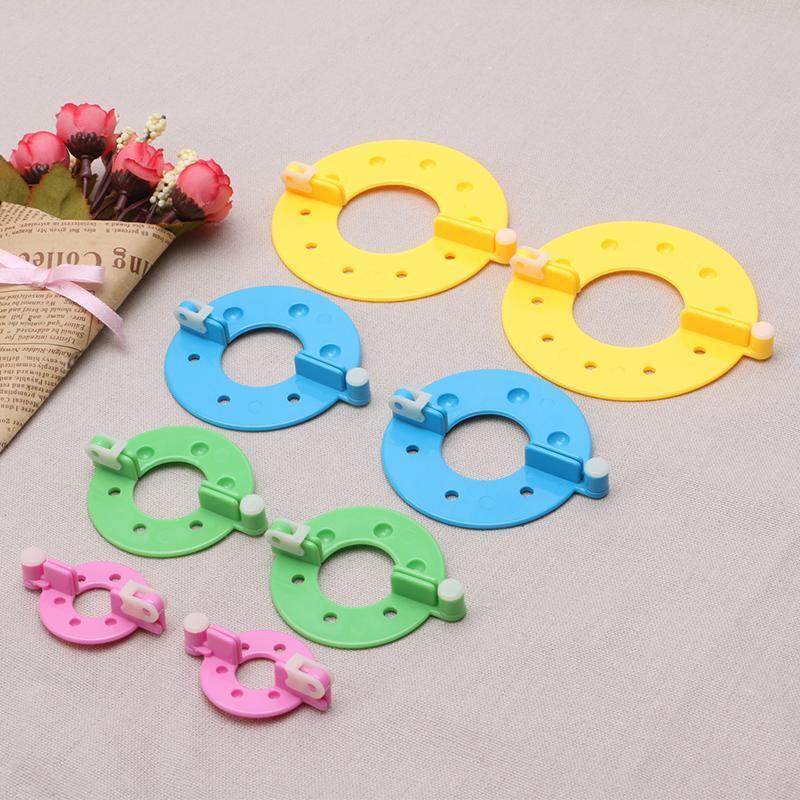8Pcs 4 Size Pompom Maker Fluff Ball Weaver Needle Knitting DIY Craft Tool
