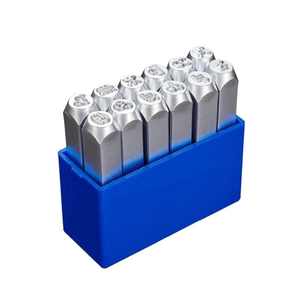 12PCS 6mm Constellations Stamp Punch Set for Jewelry  Leather Stamping