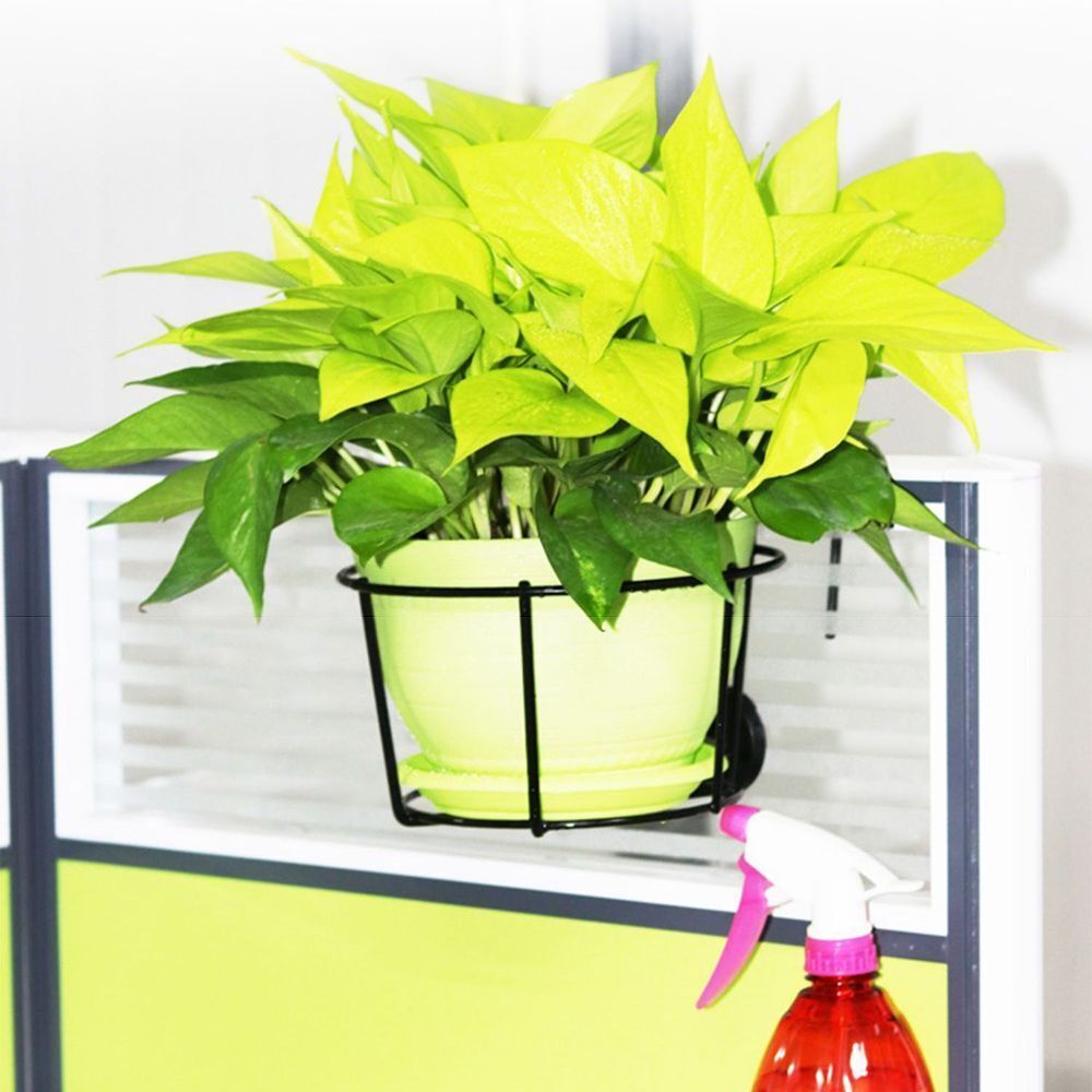 Home Decor Railings Hanging Flower Pot Rack Balcony Planter Pot Stand Guardrail