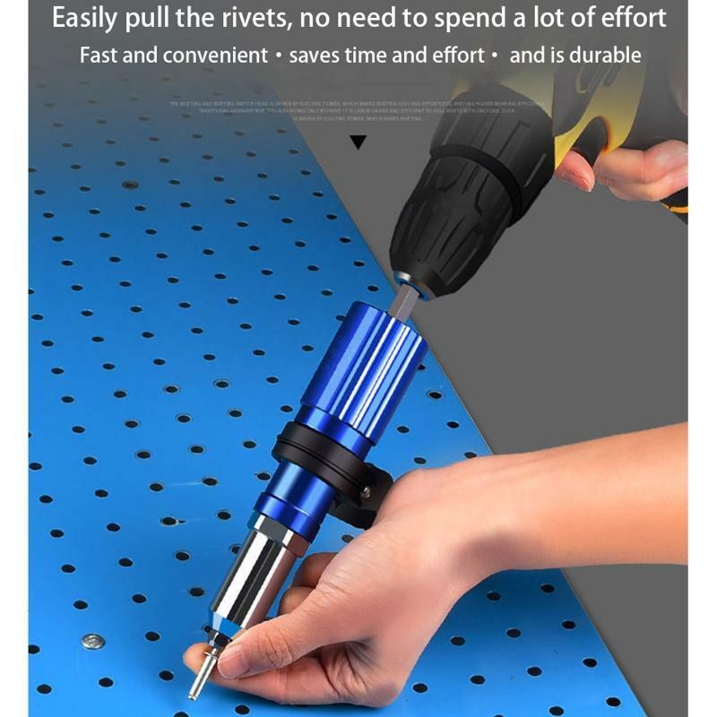 Cordless Electric Riveter 2.4-4.8mm Nut Pull Riveting Tool Conversion Connector