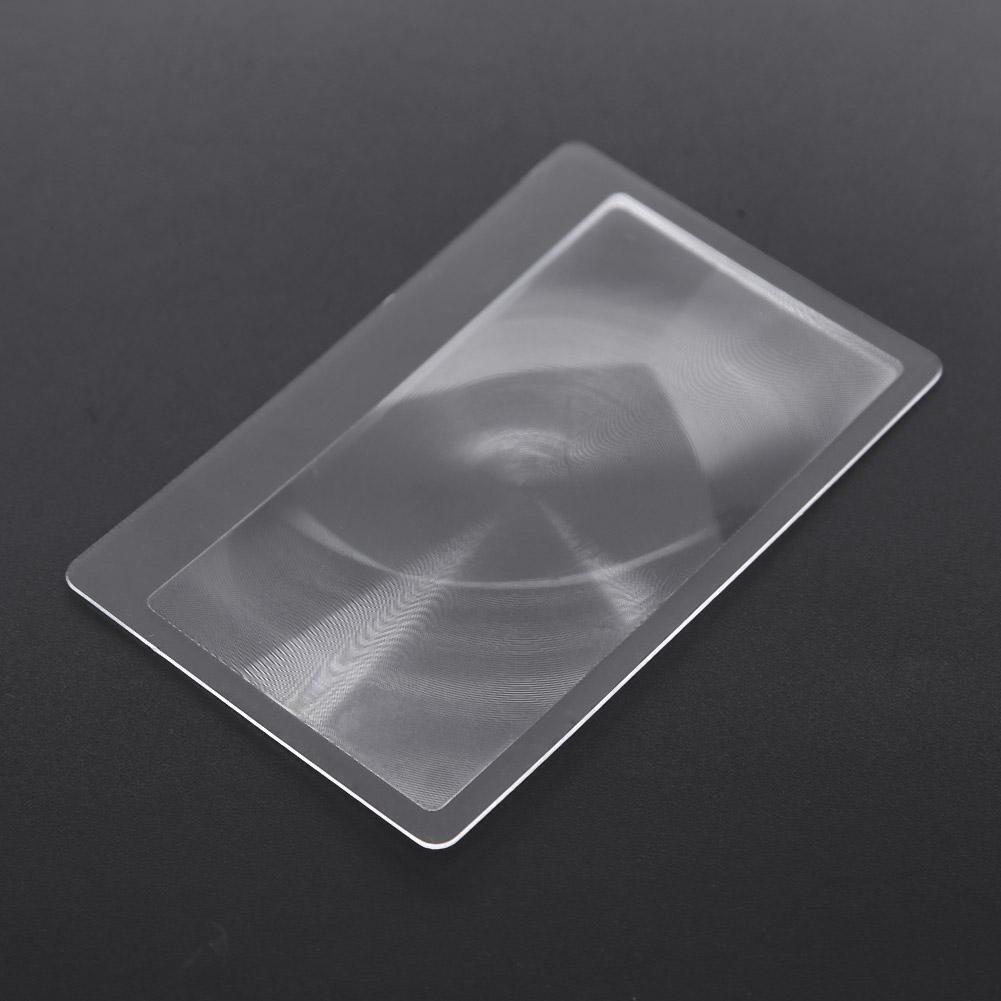 5pcs 3X Credit Card Shape Magnifiers Transparent Magnifier Fresnel Lens