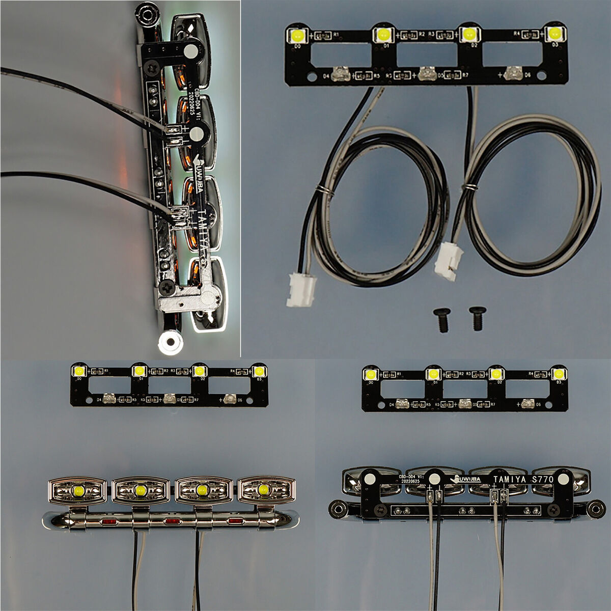 Front Spotlight PCB Spotlight Board RC Car for TAMIYA 770S 6×4 56368 Accessory