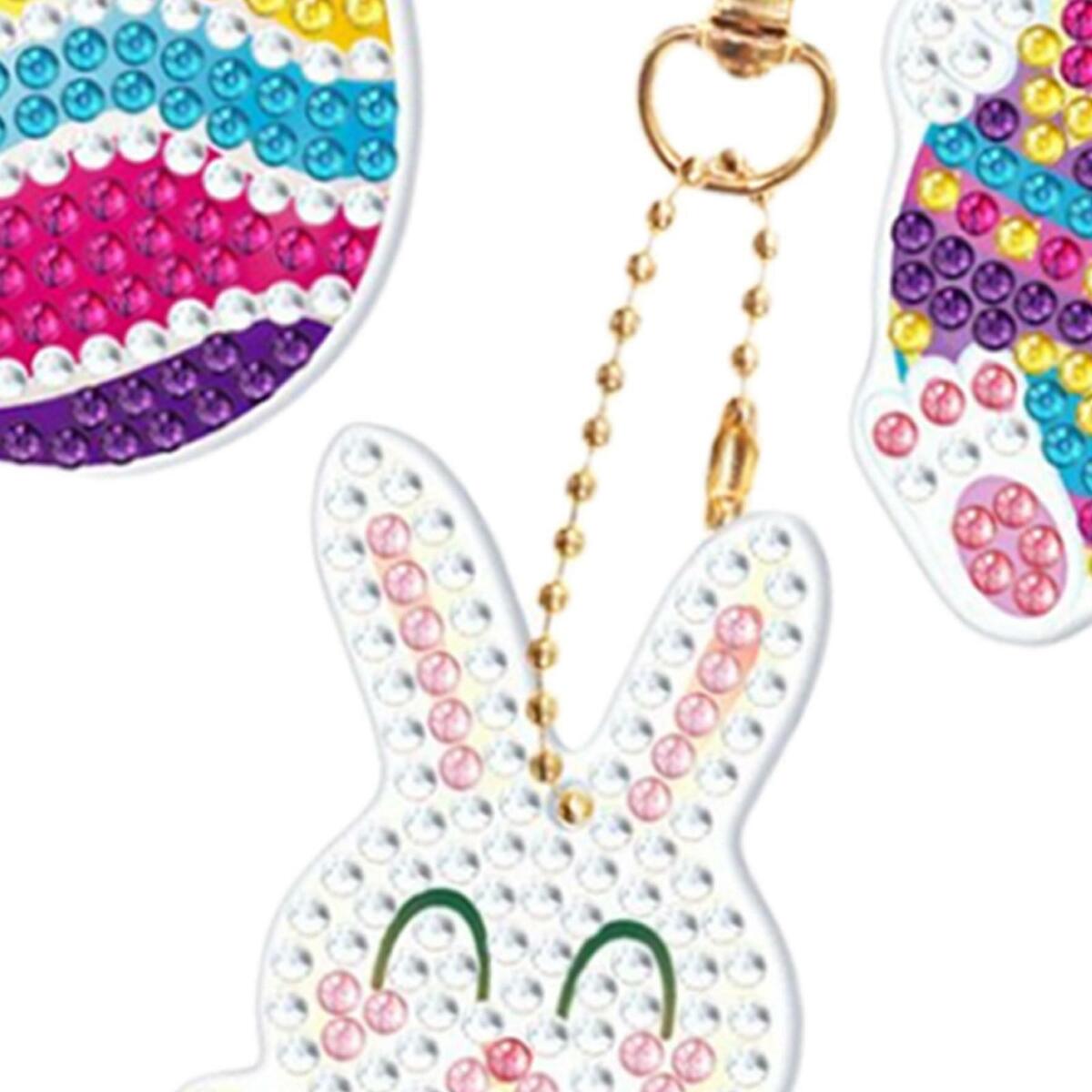 5Pcs 5D DIY  Keychain Easter for  Crystal Mosaic Making