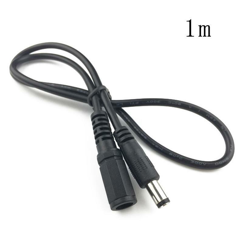 1M DC 5.5mm x 2.1mm Power Male to Female Barrel Plug Connector Extension Cable