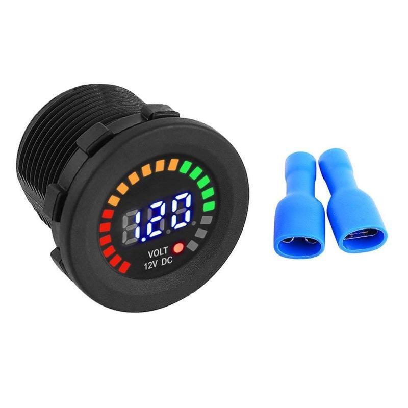 Voltage Panel Meter for Motorcycle Boat Universal Digital Voltmeter LED Display