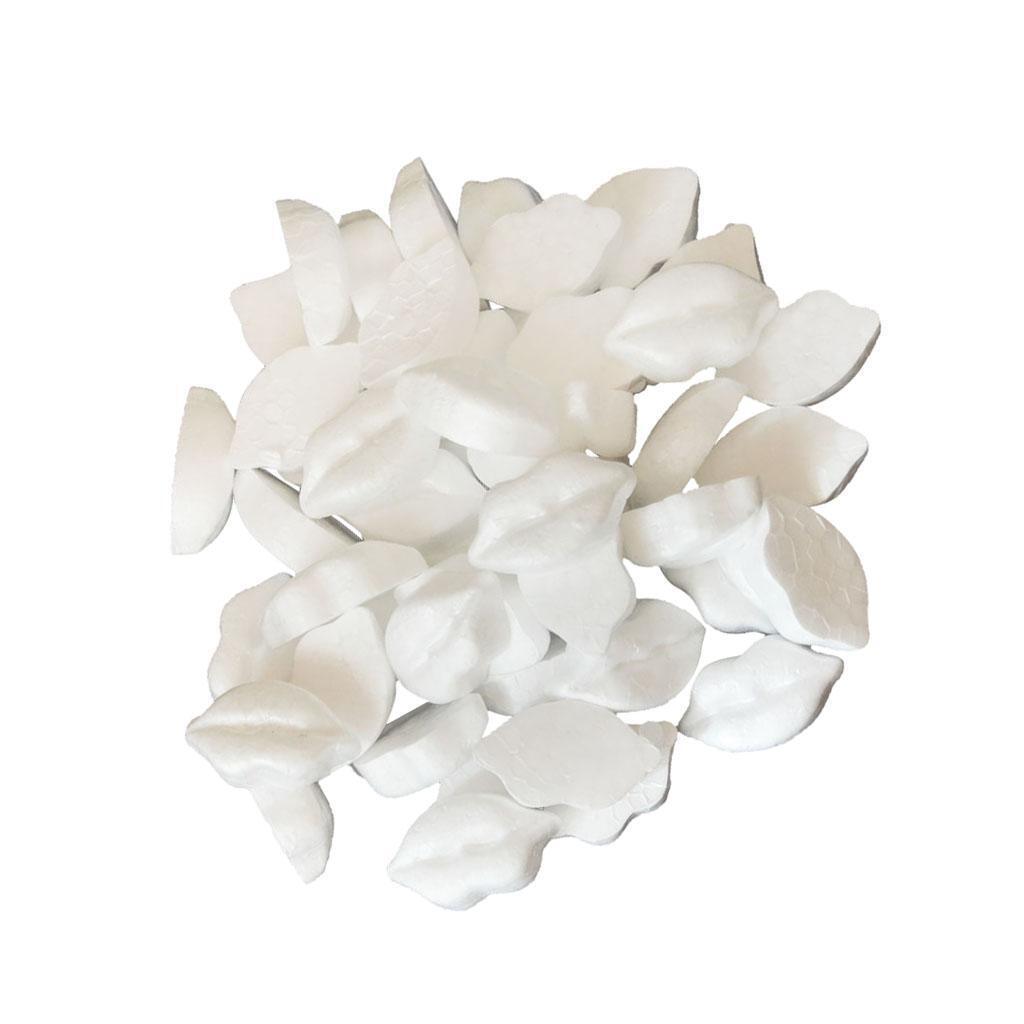 50 Pieces Lip Shape Polystyrene Styrofoam Foam for Kids DIY Craft 30x50mm