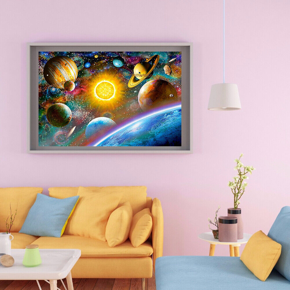 Solar System Diamond Painting 5D DIY Full Round Drill Mosaic Rhinestone Kit