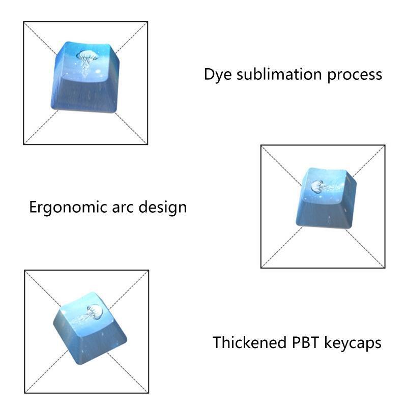 8 Keys PBT Keycap Five Sides Dye Sub OEM Profile 6.25 Space ESC Enter Directions