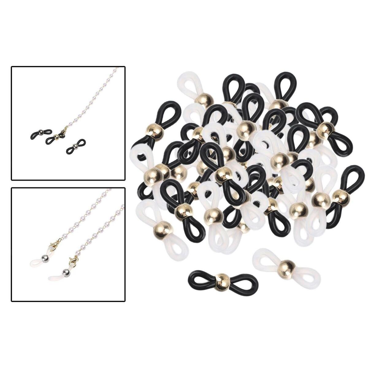 100 * Eyeglass Chain Ends Adjustable Silicone Sports Eyeglasses Retainer