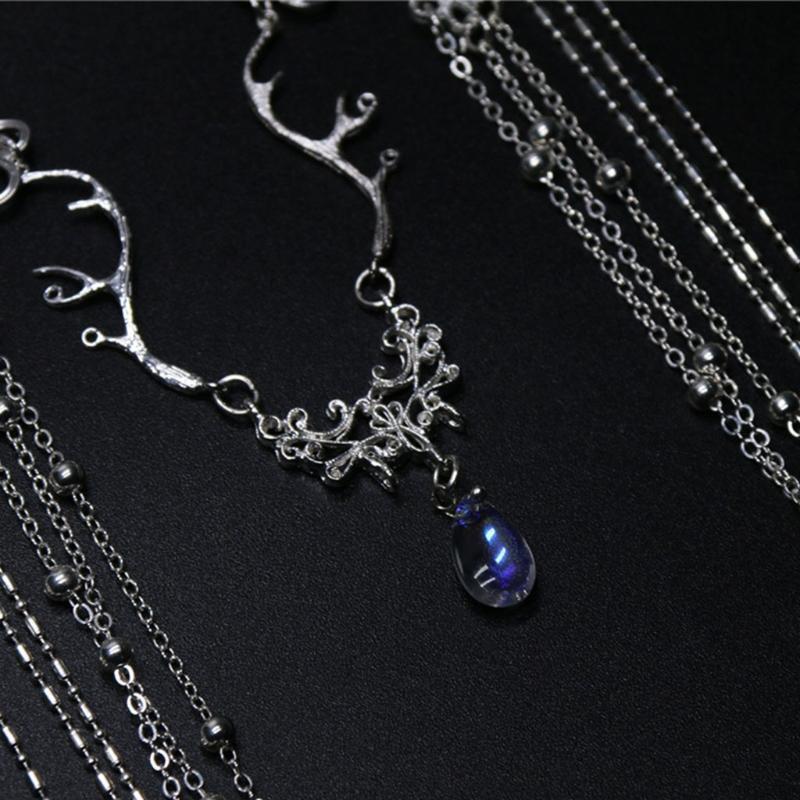 Handmade Elegant Shinning Rhinestone Tassel Hairwear Waterdrop Crystal Hairband
