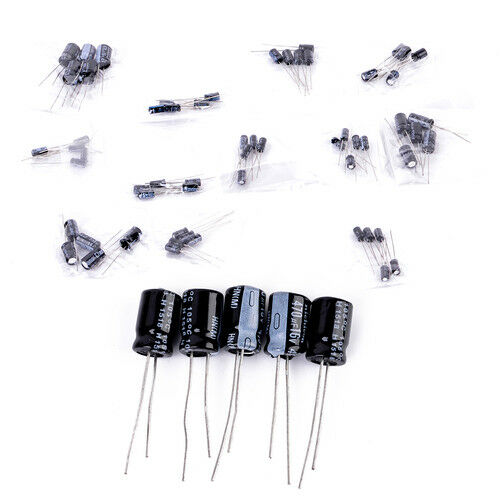 60pcs New 12 Values 1uF ~ 470uF Electrolytic Capacitor Radial Assortment Kit