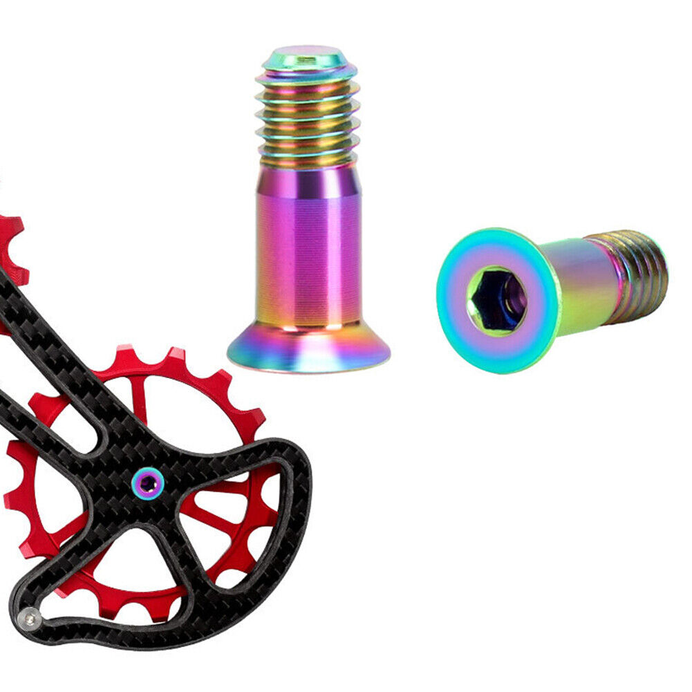 2pcs Allen Head Bike Rear Derailleur Pulley Bolts M5x14.2 (Multicolor)