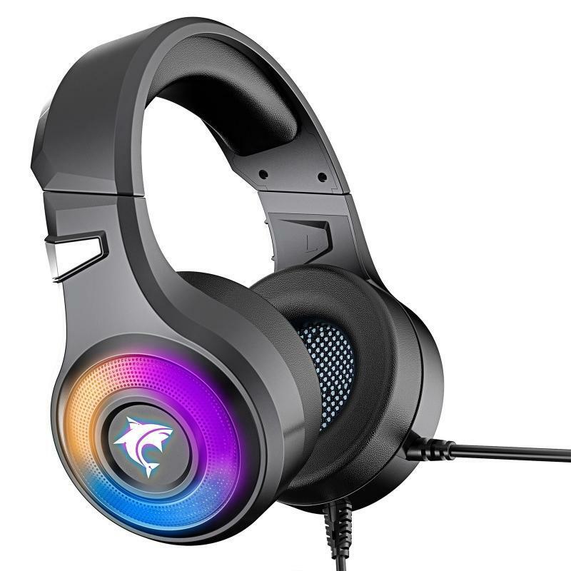 Adjustable Gaming Headset USB RGB Stereo Sound PC Game Headphone Wired Classic