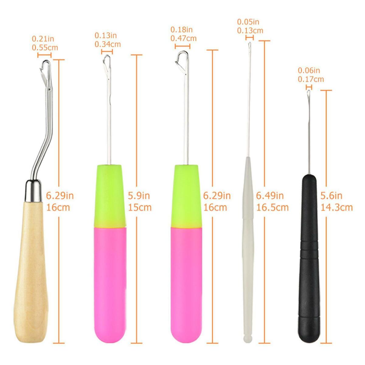 7-Piece Set Dreadlocks Crochet Hooks  Weaving Needle Tool for Braid