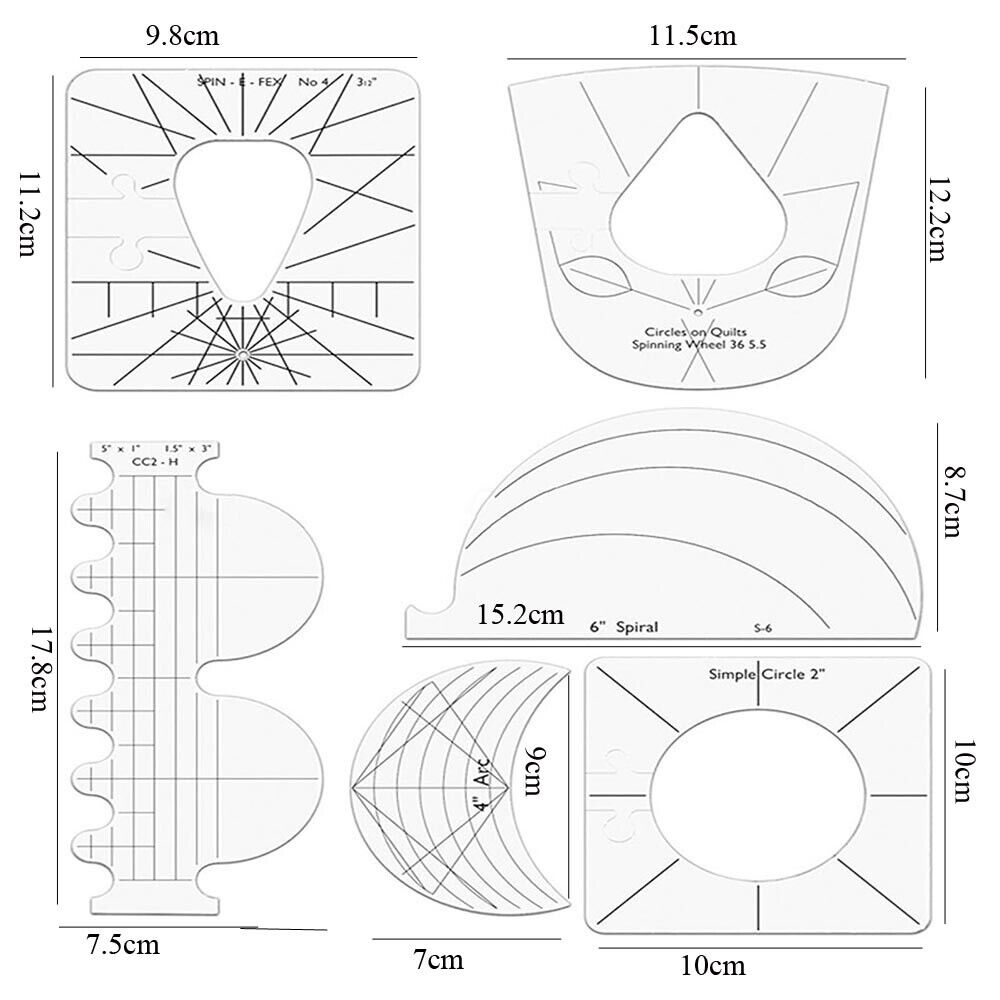 Accessories Quilting Yardstick Quilting Template Acrylic Ruler Rulers Template