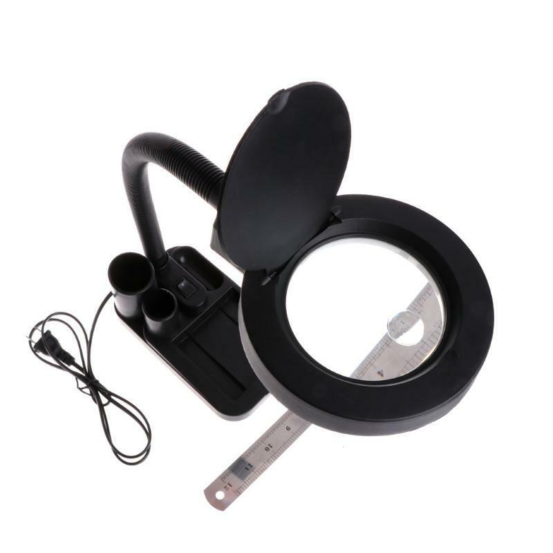 5X 10X Magnifier Magnifying Glass Desk Lamp Repair Tools With 40 LED Lighting