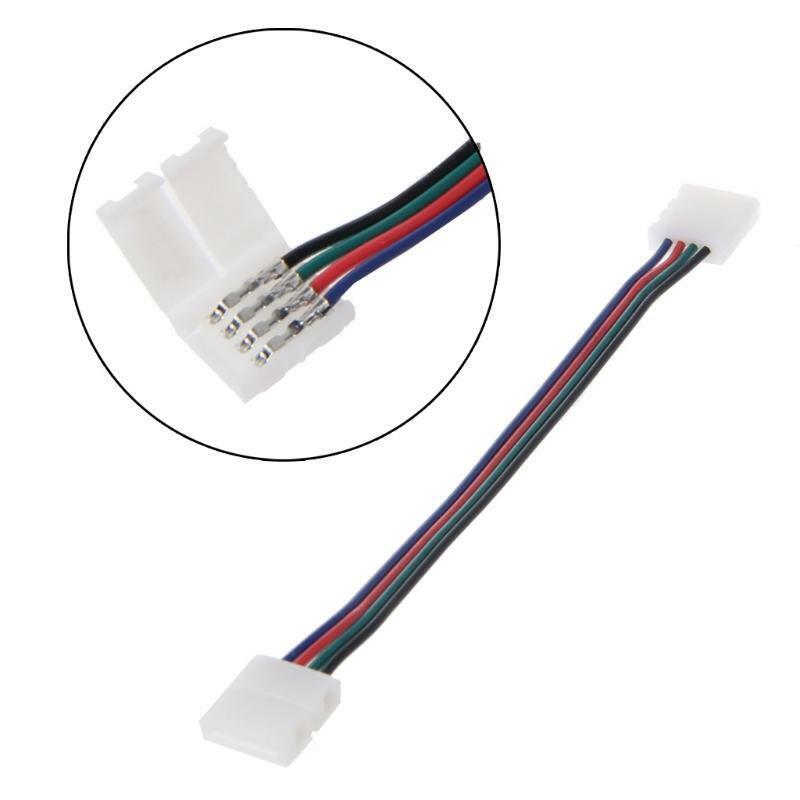 4 Pin 10mm 17cm RGB LED Strip Light Adapter Connector Wire For 5050 LED Light