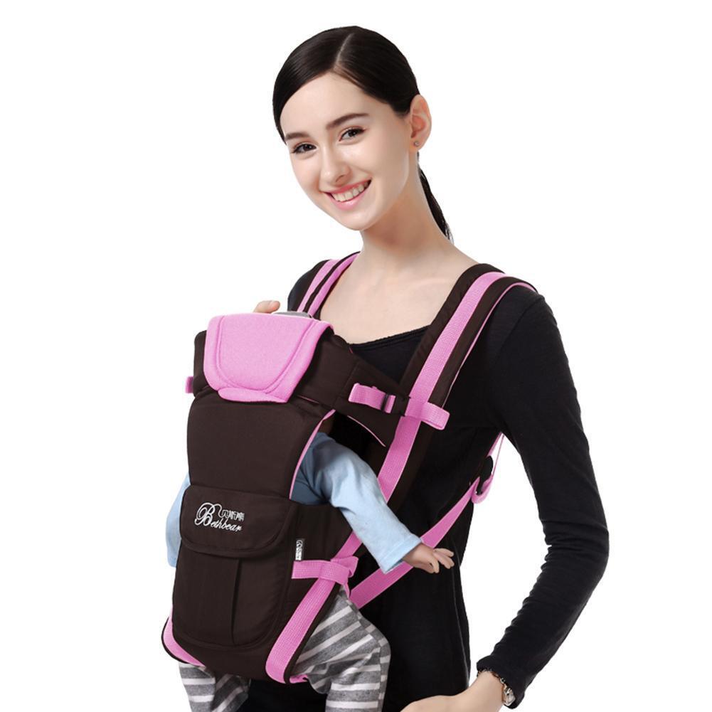 0-24M Breathable Front Facing Baby Carrier Infants Sling Backpack (Pink)