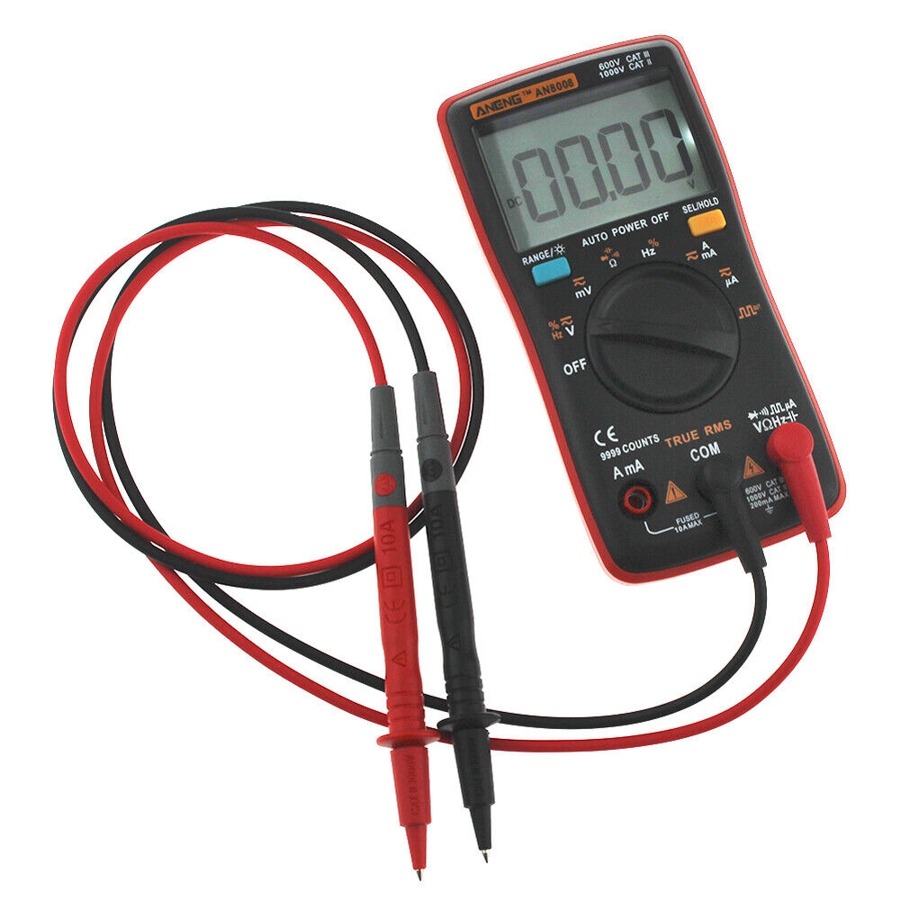 AN8008 True-RMS Digital Multimeter 9999 Counts Square Wave Voltage Ammeter
