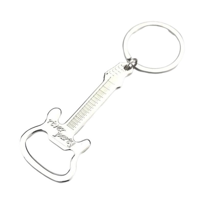 Keyrings Simulation Bottle Opener Guitar Key Chains Keyfob for Car House Bag