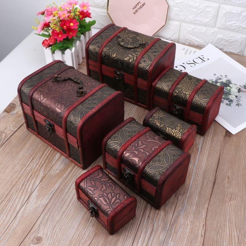 3Pcs Wooden Jewelry Box for Women Organizer Case Solild Wood for Jewelry Watches
