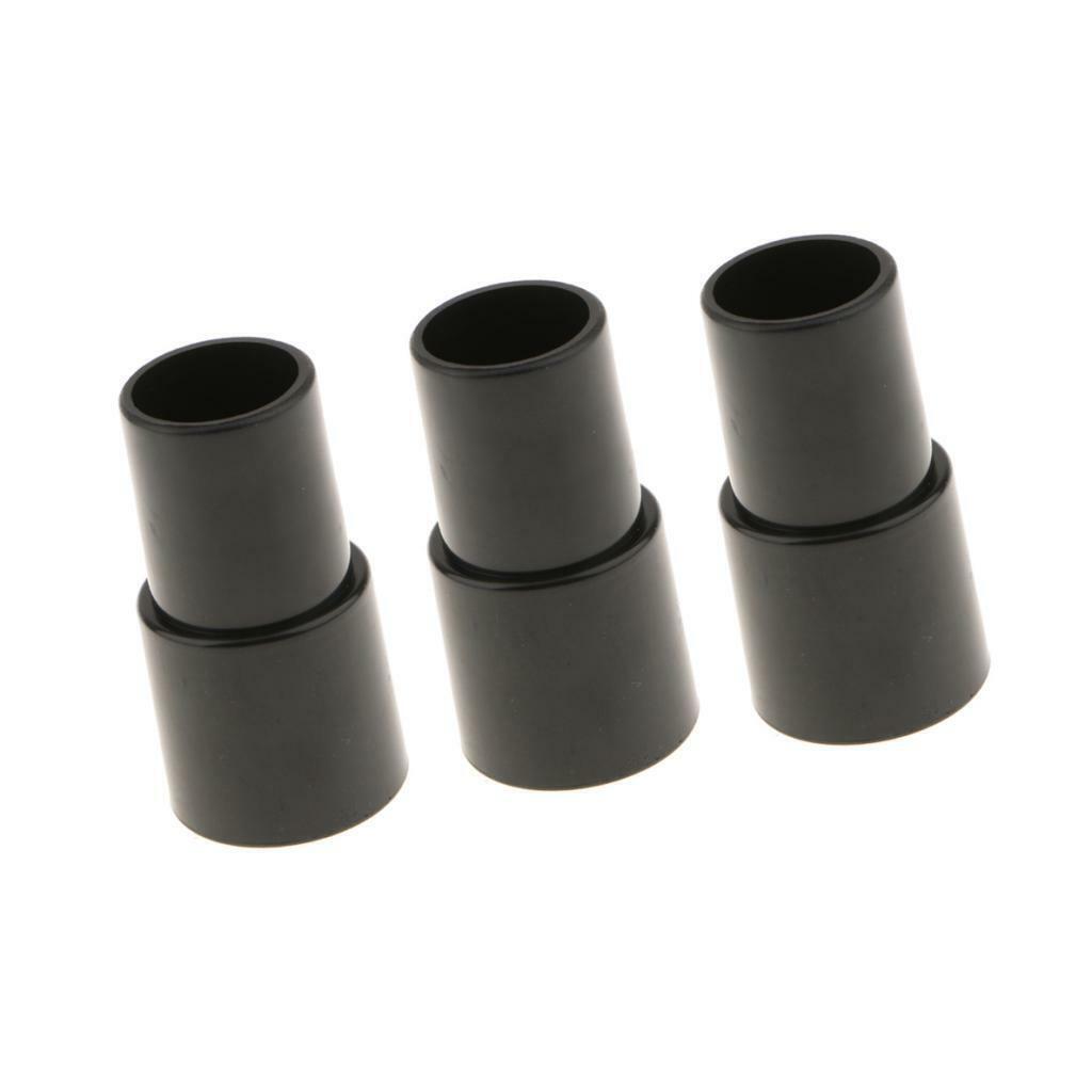 3x Vacuum Cleaner Adapter Spare Part 32mm to 35mm Vac Attachment Black