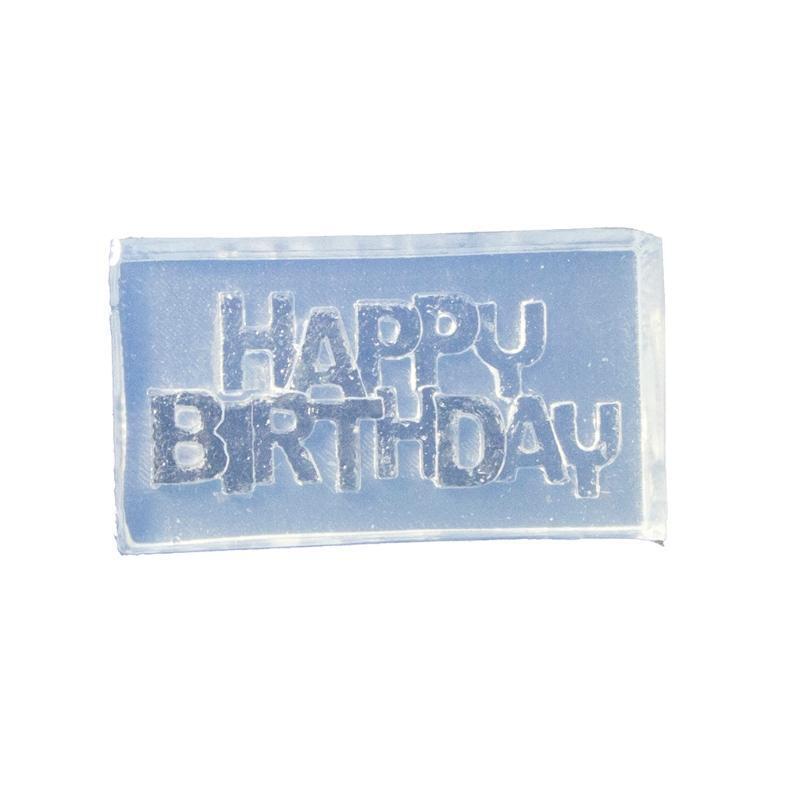 Three-dimensional Happy Birthday Earring Mold Silicone Pendant Mold for DIY