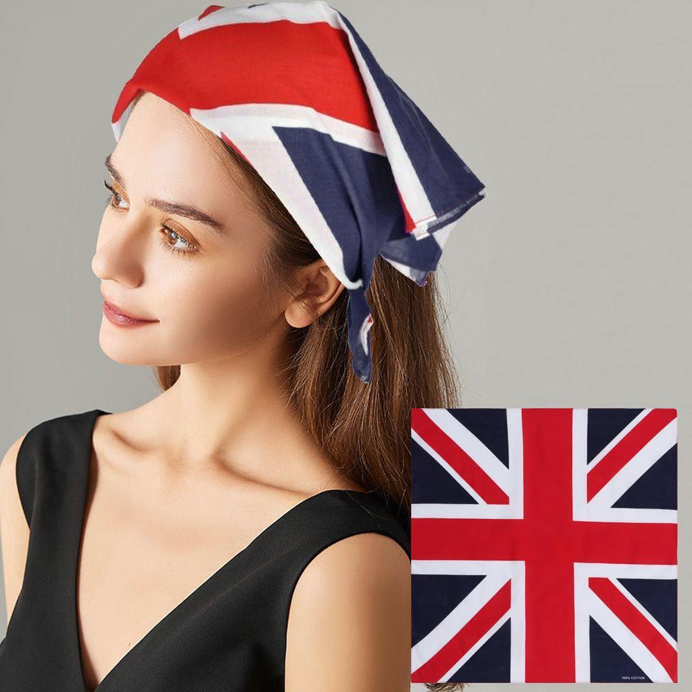 Queen Jubilee Neckerchief Party Supply Union Jack Flag Bandanna Scarf Head tie