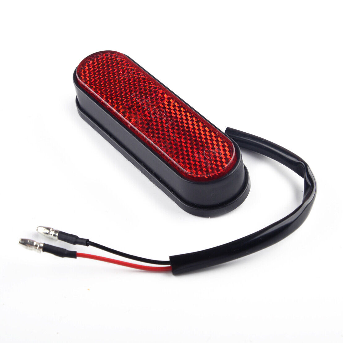 Motorcycle 3 LED Number License Plate Light + Red Reflector
