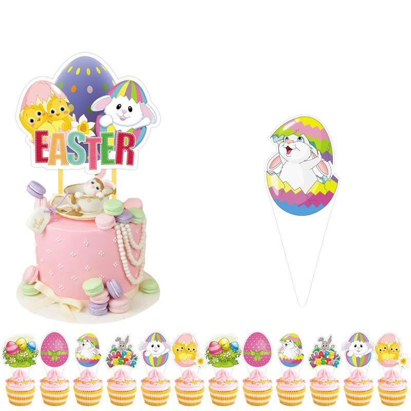 Happy Easter Banner Swirl Bunny Egg Chicken Balloon Set Party Supplies