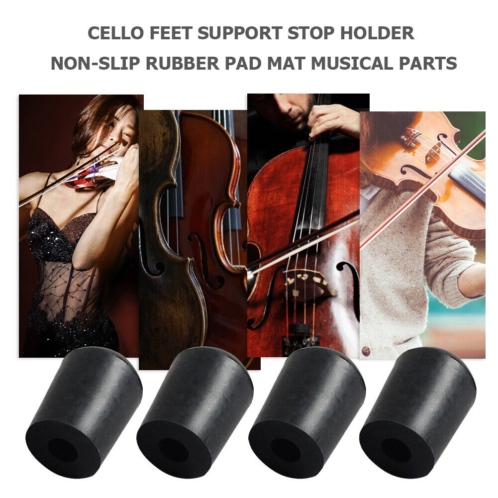 4pcs Double Bass Feet Support Stop Holder Non-slip Rubber Pad Mat Musical