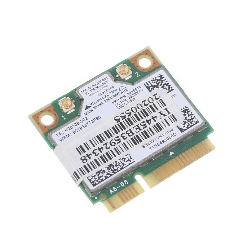 7260 7260HMW 802.11ac 876Mbps Dual Band Half Mini PCie Wireless WiFi Card BT4.0