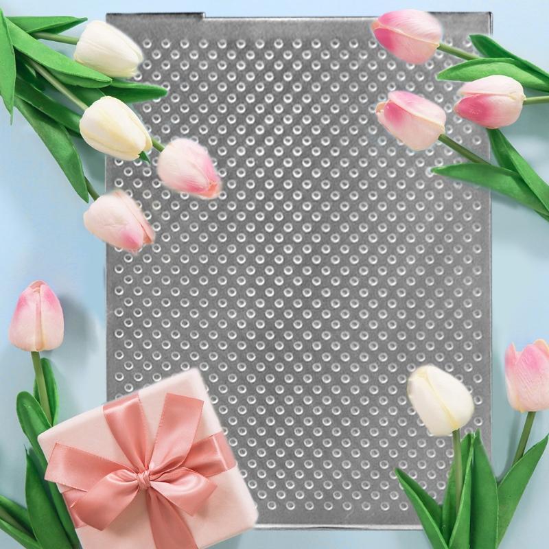 Circle Design Uneven Embossing Folder DIY Paper Crafts Greeting Card Template