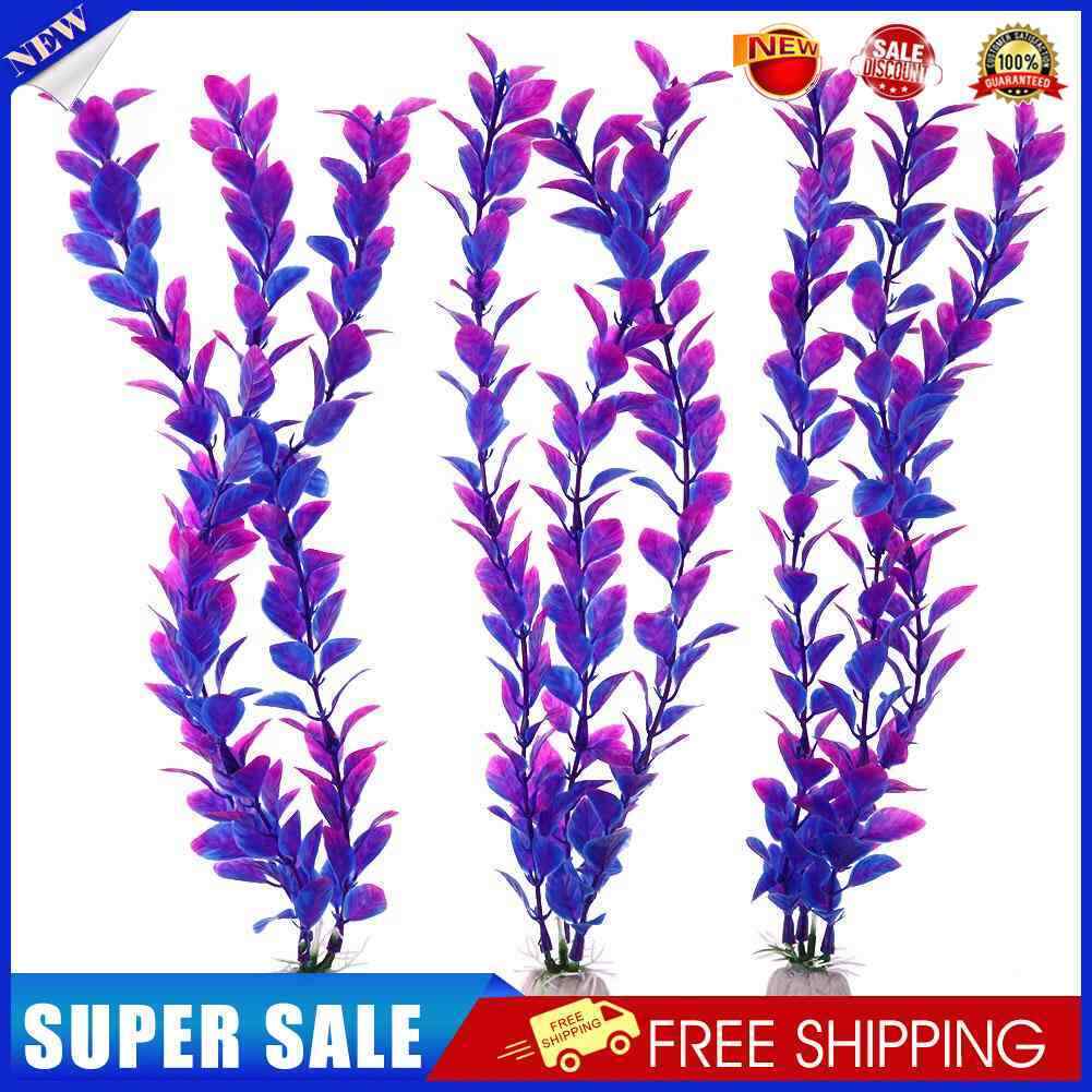 3pcs Aquatic Plant Simulation Aquarium Fish Tank Decoration Ornament