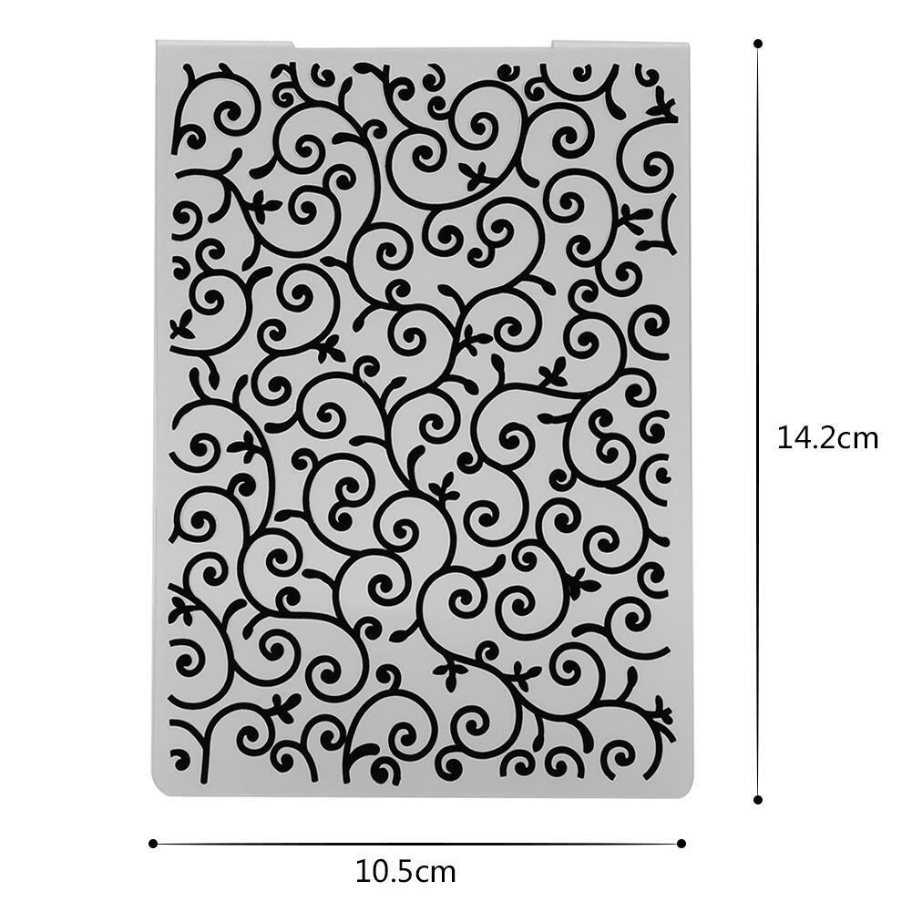 1pc Flower Vine Plastic Embossing Folder Template For Scrapbooking DIY