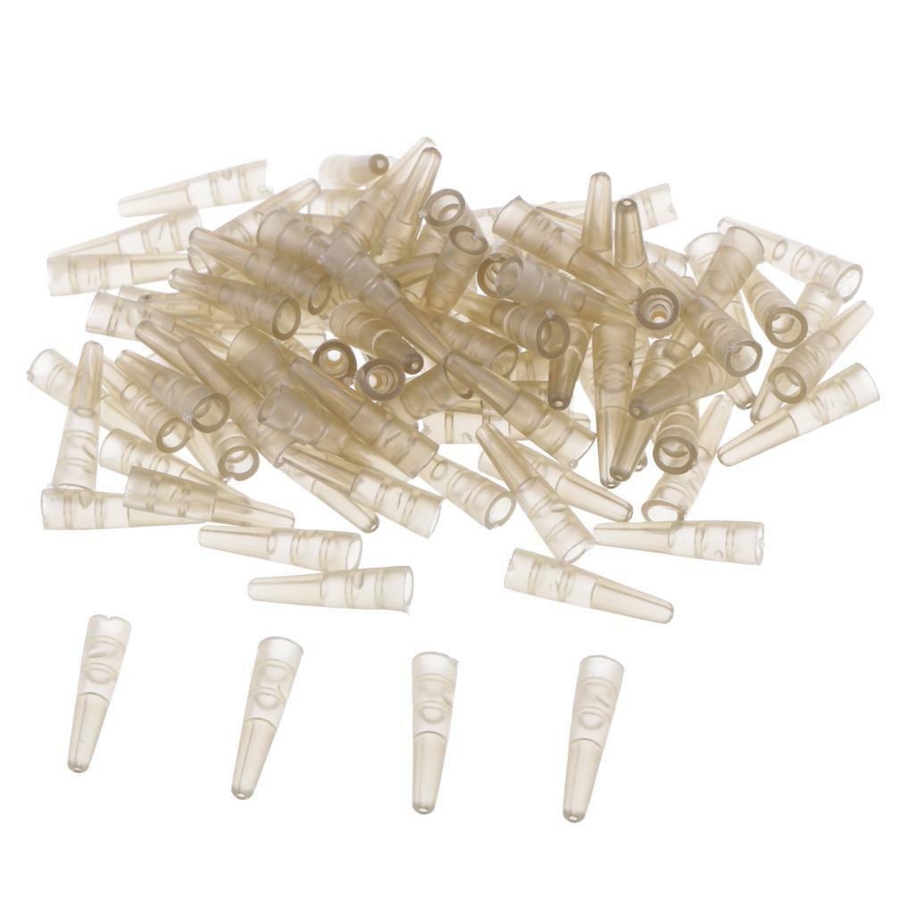 100 Pieces Carp Fishing Tail Rubber Tubes Cone for Safety 17mm