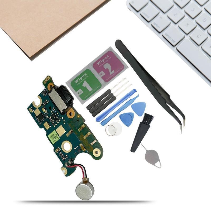 USB Charging Port Connector Microphone Flex Cable Replace for HTCU11 with Tools