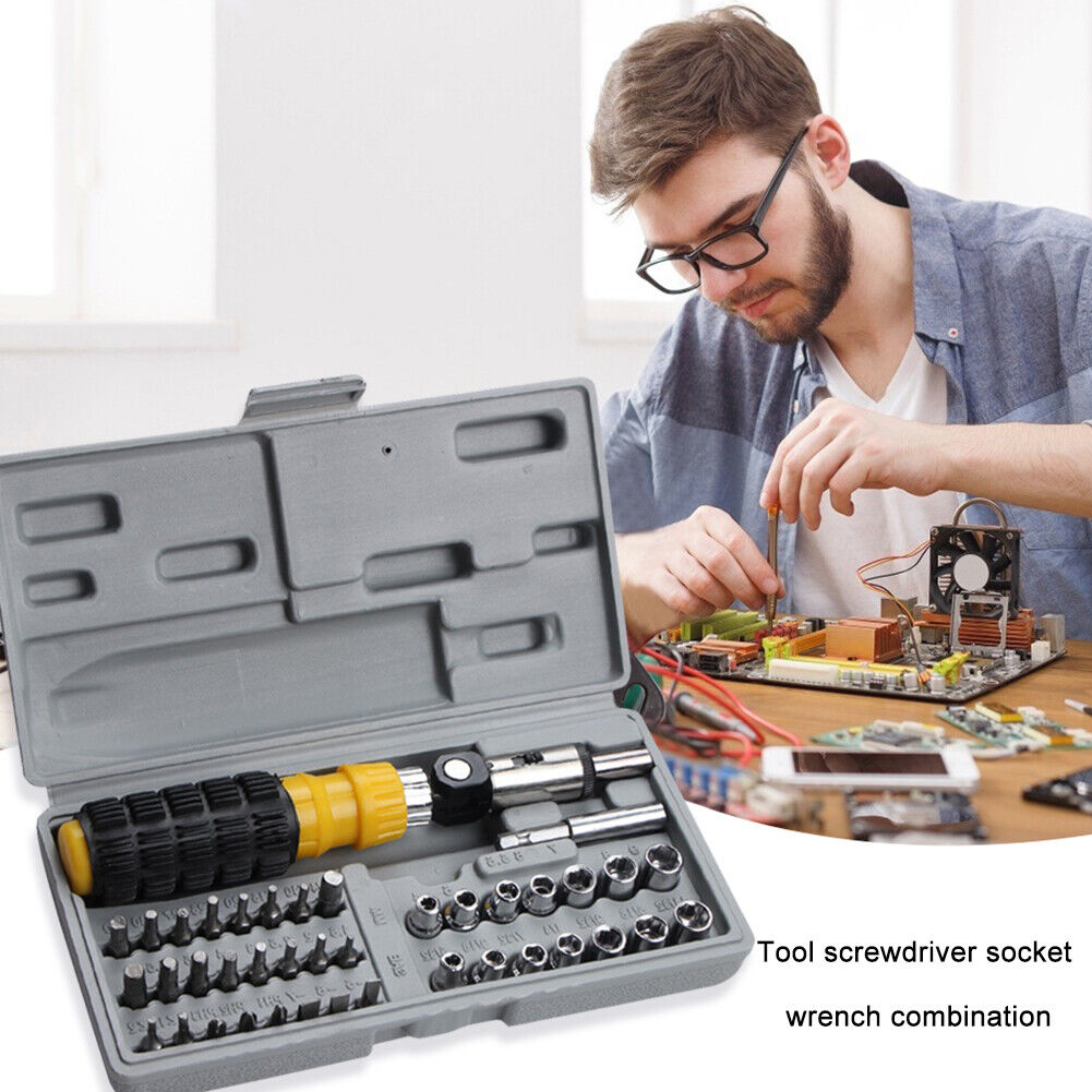 41pcs/set Multifunction Screwdriver Bit Tool Kit Socket Wrench Repair Tools